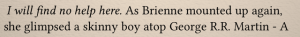 George R.R.Martin formatting issue 3 ⁮via book blog page views, margaret eby