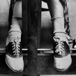 alfred-eisenstaedt-college-coed-sporting-ubiquitous-saddle-shoes from Life Magazine