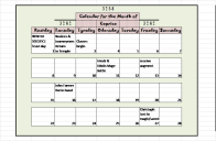 Calendar Capricas 3262 Neveyah