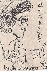 extra small caricature of connie  by street artist Stacey Denton