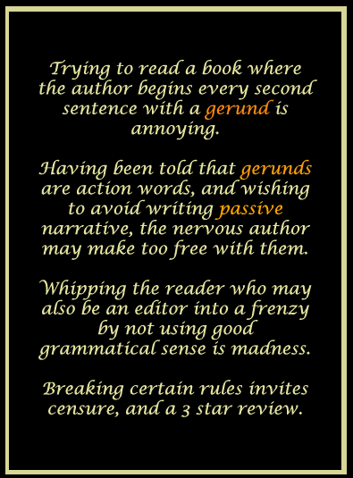 Gerunds, © Connie J. Jasperson 2014