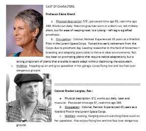 personel file for Elena and Langley