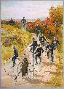 640px-Bicycling-ca1887-bigwheelers