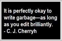 ok to write garbage quote c j cherryh