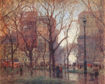 paul cornoyer rainy day in madison square