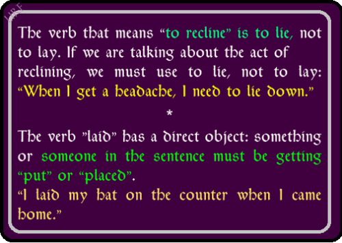 final comment lay laid