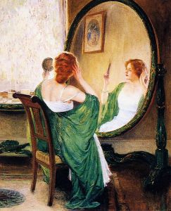 The Green Mirror, by Guy Rose PD|80 via Wikimedia Commons