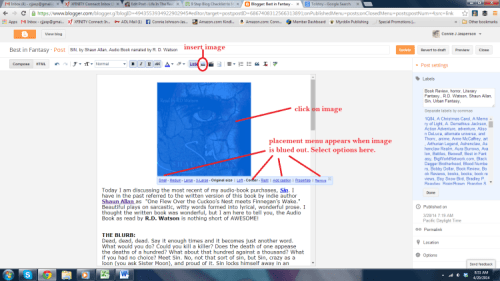 Blogger screen shot 2