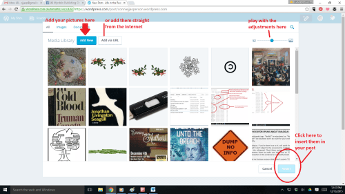 WordPress new format screenshot insert images 2