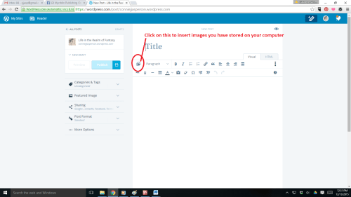 WordPress new format screenshot insert images