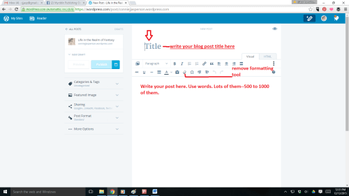 WordPress new format screenshot remove formatting tool