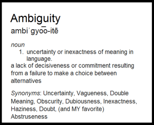 ambiguity