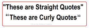 straight and curly quotes