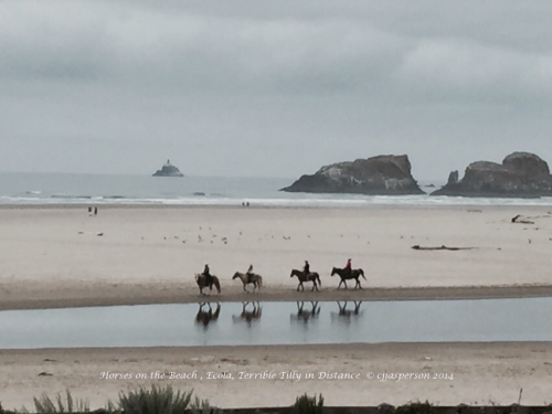 horses on the beach, Cannon Beach, Oregon by C.J. Jasperson 8-13-2014