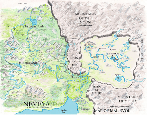 Map of Neveyah, in the time of Aelfrid
