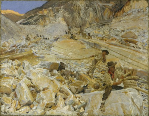John_Singer_Sargent_-_Bringing_Down_Marble_from_the_Quarries_to_Carrara_(1911)