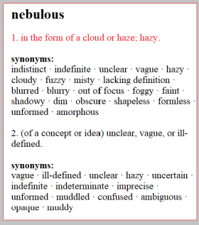 nebulous