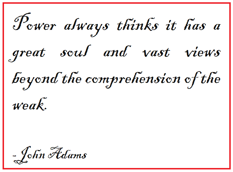 Power quote John Adams