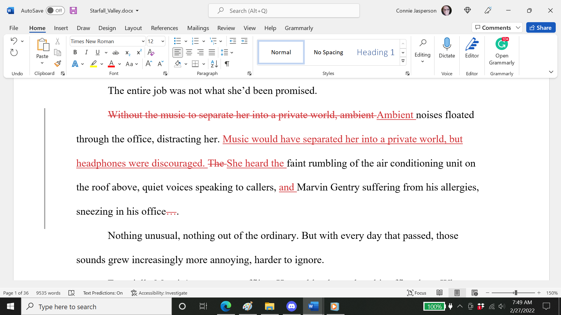 Track Changes 4 inserted revisions