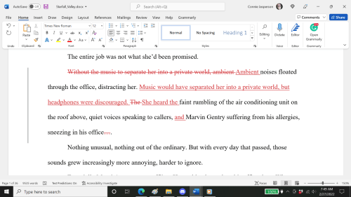 Track Changes 4 inserted revisions