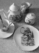 desaturated alice Tea set