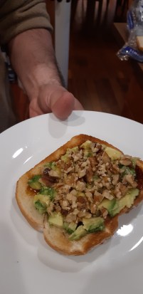 Tom's avocado Toast for the vegan mother-in-law