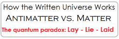 How the written universe works 3