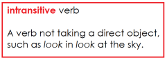 intransitive verb