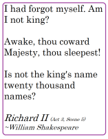 name quote, richard II shakespeare