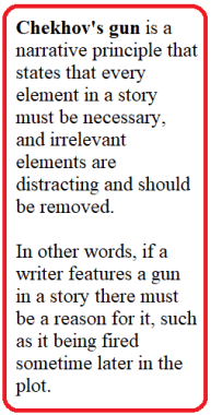 chekhovs gun layers of a scene