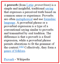 proverbs definition wikipedia