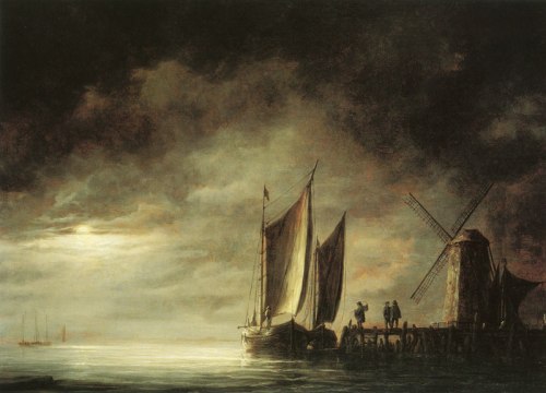 Aelbert_Cuyp_-_Dordrecht_Harbor_by_Moonlight_4168