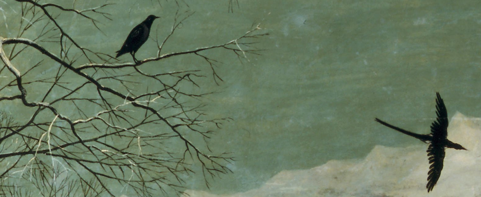 detai_birds_hunters_in_the_snow_Brueghel