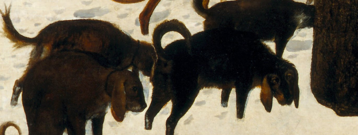 detai_Dogs_hunters_in_the_snow_Brueghel