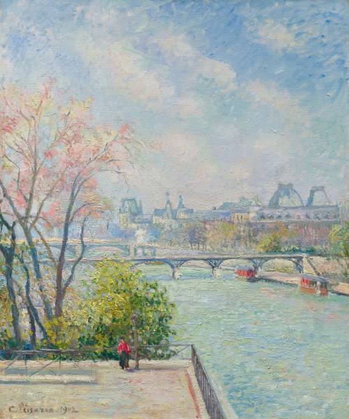 1902_Camille_Pissarro_Le_Louvre,_matin,_printemps