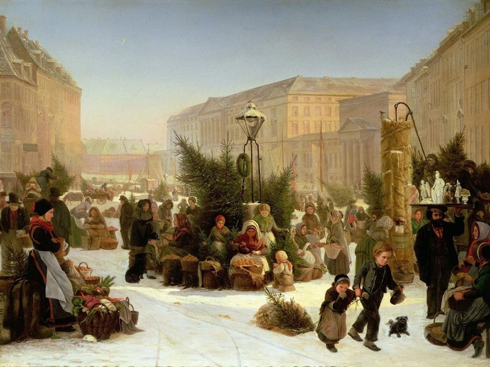 Selling Christmas Trees by David Jacobsen 1853