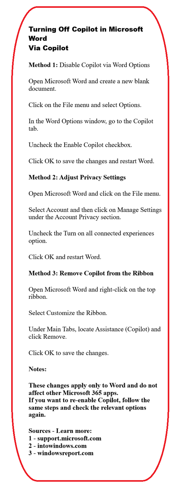 You can disable Copilot in Word to remove AI assistance and maintain a distraction-free editing environment. The process differs slightly between Windows and Mac. Windows Open Microsoft Word and click the File tab. Select Options from the sidebar to open the Word Options window. Click Add-ins in the left-hand menu. In the Manage dropdown at the bottom, choose COM Add-ins and click Go. Locate the Copilot add-in (e.g., Microsoft Word Copilot) and uncheck its box. Click OK to confirm. Restart Word to apply the changes.